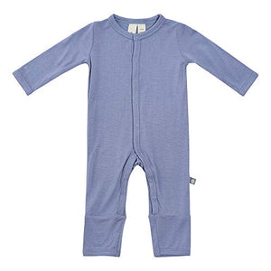 KYTE BABY Unisex Soft Bamboo Rayon Rompers, Snap Closure (12-18 Months, Slate)