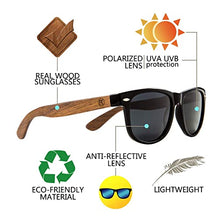 Load image into Gallery viewer, FEISEDY Men Polarized Wood Sunglasses HD UV400 Driving Fishing Golf Sunglasses B2448

