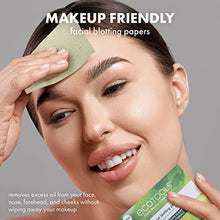 Load image into Gallery viewer, EcoTools Natural Oil Absorbing Facial Blotting Papers, Plant-Based Materials, Makeup Friendly, Removes Excess Oil, Travel Sized, Easy To Use, Perfect For Oily &amp; Shiny Skin, 200 Sheet Count
