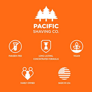 Pacific Shaving Company Natural Shaving Cream - Shea Butter + Vitamin E Shave Cream for Hydrated Sensitive Skin - Clean Formula for a Smooth, Anti-Redness + Irritation-Free Shave Cream (7 Oz, 2 Pack)