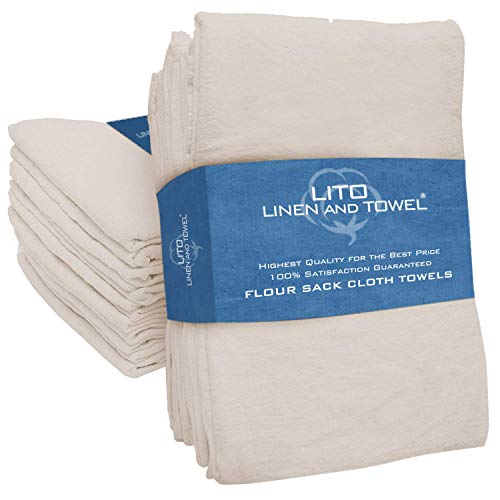 Linen and Towel Flour Sack Towels Ring Spun Cotton Large 28