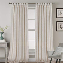 Load image into Gallery viewer, H.VERSAILTEX Natural Effect Extra Long Curtains Made of Linen Mixed Rich Material, Tab Top Curtains Pair Window Curtains/Drape/Panels for Bedroom (Set of 2, 52 by 108 Inch, Angora)
