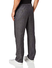 Load image into Gallery viewer, Perry Ellis Men&#39;s Regular Fit 100% Linen Drawstring Pants (Waist Size 29-54 Big &amp; Tall), Slate, 38W x 32L
