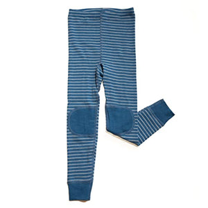 Hocosa of Switzerland Little Boys Organic Wool Long-Underwear Pants, Blue & White Stripe , 92/2yr(Ht 36 in.)