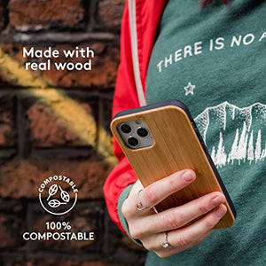 Loam & Lore Wood Phone Case Bamboo Compatible with iPhone 12 and iPhone 12 Pro | Real Bamboo, Eco Friendly, Shockproof, Zero Waste, Protective Wood iPhone 12 Case