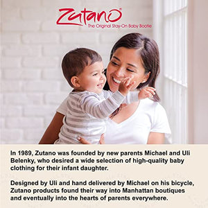 Zutano Unisex Organic Cotton Baby Booties With Gripper Soles, Gray Heather, 3M