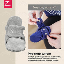 Load image into Gallery viewer, Zutano Unisex Organic Cotton Baby Booties With Gripper Soles, Gray Heather, 3M
