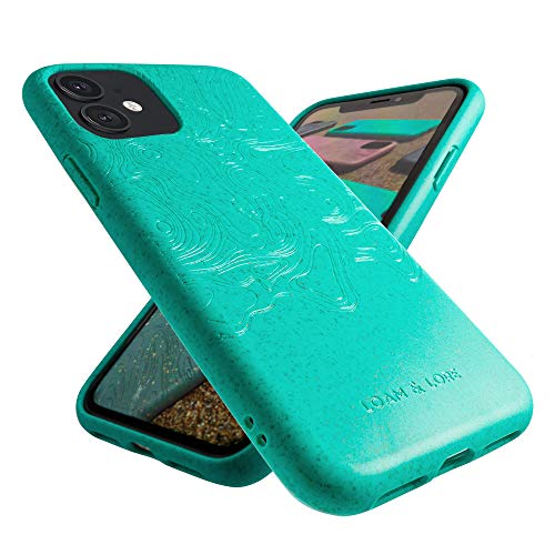 Loam & Lore Biodegradable Eco Phone Case for iPhone 11, Plastic Free Non Silicone Compostable iPhone 11 Case (Mint)