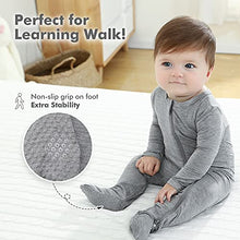 Load image into Gallery viewer, HAPIU Bamboo Baby Footed Pajama, 2-Pack, Light Heather Grey&amp;Moonlight Blue, 6-12 Months
