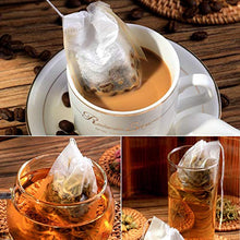 Load image into Gallery viewer, Ganganmax 300Pcs Disposable Tea Filter Bags Drawstring Empty Bag for Loose Leaf Tea Coffee Scented Tea Soup Safe, Natural Material 3.54 x 2.75 inch
