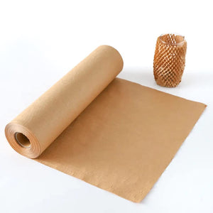 Heavy-Duty Honeycomb Packing Paper | Value Pack 19.7” x 164ft | Eco-friendly Biodegradable Plastic Wrap Alternative | Premium Quality Protective Cushioning Paper | Perfect for Moving and Shipping | Eco Cushioning Wrap
