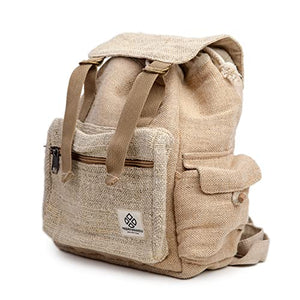 Mini Hemp Backpack Cute Functional - Eco Friendly Unisex Rustic Bag Durable by Freakmandu