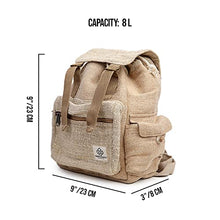 Load image into Gallery viewer, Mini Hemp Backpack Cute Functional - Eco Friendly Unisex Rustic Bag Durable by Freakmandu
