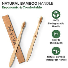 Load image into Gallery viewer, VIVAGO Biodegradable Bamboo Toothbrushes 10 Pack - BPA Free Soft Bristles Toothbrushes, Eco-Friendly, Compostable Natural Wooden Toothbrush
