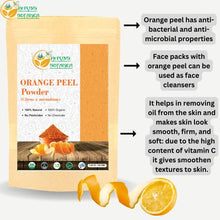 Load image into Gallery viewer, Herbs Botanica Orange Peel Powder Organic Face Mask Vitamin C Powder Face, Skin and Hair Care Exfoliating Face Scrub For Acne and Dark Face Care Spots Body Scrub Vegan, No Added Chemicals, Facial Mask 5.3 oz
