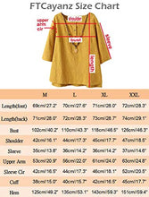 Load image into Gallery viewer, FTCayanz Women&#39;s Linen Tops Shirts Summer Casual Jacquard Tunic Blouse XX-Large Apricot
