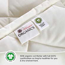 Load image into Gallery viewer, Whisper Organics, Bedding Heavy Thin Comforter Blanket Queen Size - 100% GOTS-Certified Organic Cotton, 300 Thread Count, Heavyweight 600 GSM, Plush - Ivory Color, 90x92 Inch

