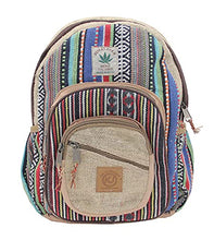 Load image into Gallery viewer, KayJayStyles Small Lightweight Daypack Backpack Handmade Himalayan Hemp Travel, Hiking, Purse for Men, Women &amp; Girls
