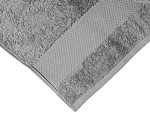 BIOWEAVES 100% Organic Cotton 700 GSM Plush Bath Towels 30" x 58" GOTS Certified - Light Grey, Pack of 2