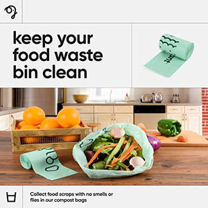 Green Elephant Compost Bags Small-Compostable Trash Bags,Small Biodegradable Trash Bags,Compostable Bags for Kitchen Compost Bin,1.6 Gallon Biodegradable Bags,BPI Certified Compostable Bag (2 Pack)