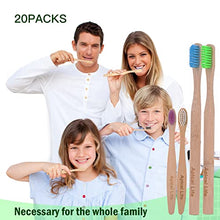 Load image into Gallery viewer, Apical Life Bamboo Toothbrush for Adult and Kids, Biodegradable Eco-Friendly Natural Organic Bamboo Charcoal Toothbrushes, BPA Free Medium Soft Bristles
