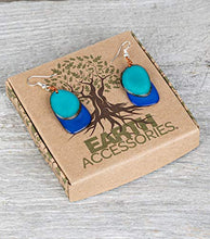 Load image into Gallery viewer, Earth Accessories Bohemian Drop Dangle Earrings for Women - Dangling Small Lightweight Pendant Earring with Turquoise, Pink, Ivory, or Black Pendants - Plant Based and Sustainable Ear Rings
