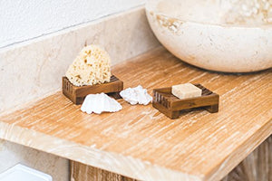 Teak Soap Dish Gift Set - Bundle of 2 Handcrafted Soap Dishes - Handmade in Bali, Stylish, Nontoxic, Recycled, Soap Holder is Perfect for Shower, Bathroom, Kitchen, Tub, and Outdoors