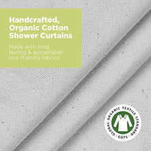 Load image into Gallery viewer, Bean Products Organic Cotton Stall Shower Curtain (White), [36&quot; x 74&quot;] | All Natural Materials - Made in USA | Works with Tub, Bath and Stall Showers
