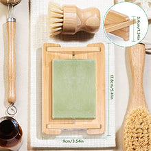 Load image into Gallery viewer, ARRITZ Bamboo Soap Dish Holder Bar Soap Holder for Shower Wooden Soap Tray Self Draining Soap Savers for Bathroom, Kitchen, Sinks and Countertop
