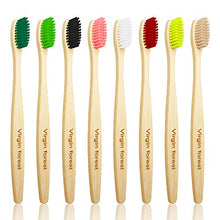 Load image into Gallery viewer, Bamboo Toothbrush Biodegradable, BPA Free Soft Bristles Toothbrush, Eco Friendly Natural Wooden Toothbrushes, Vegan Organic Bamboo Charcoal Tooth Brush for Sensitive Gums Set of 8 Color
