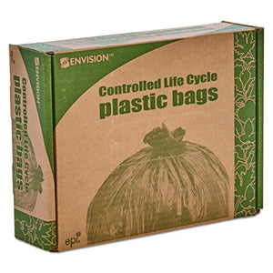 Stout by Envision 30 Gallon Controlled Life Cycle Trash Bags - 60 Bags - 0.8 mil Heavy Duty Eco Friendly Degradable Recycling Garbage Can Liners