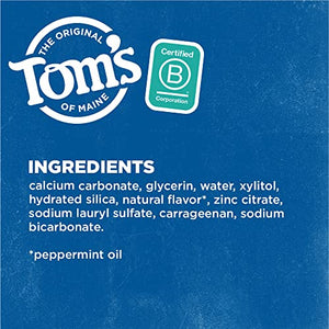Tom's of Maine Natural Toothpaste, Fluoride Free, Antiplaque & Whitening, Peppermint, 5.5 oz. 2-Pack