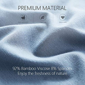 Men's Underwear Bamboo Viscose Long Section Mens Boxer Briefs Soft Comfortable(4 Pack)(XXL)