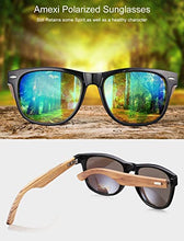 Load image into Gallery viewer, AMEXI Wooden Polarized Sunglasses for Men and Women, Fashion Handmade Bamboo Sunglasses with UV Protection (Green)
