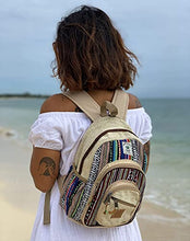 Load image into Gallery viewer, KayJayStyles Small Lightweight Daypack Backpack Handmade Himalayan Hemp Travel, Hiking, Purse for Men, Women &amp; Girls
