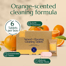 Load image into Gallery viewer, CLEANOMIC Wood and Flooring Cleaning Tablets (6 Pack) - All-Purpose Multi-Surface Household Cleaner Tablets (Orange Scent)
