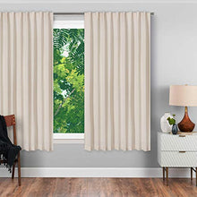 Load image into Gallery viewer, Farmhouse Curtain in Cotton/Linen Fabric 50x63 Natural, Cotton Linen Curtains, 2 Panels Curtain,Tab Top Curtains, Room Darkening Drapes, Curtains for Bedroom, Curtains for Living Room, Set of 2
