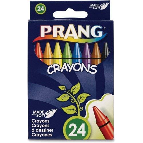 Prang Eco-friendly Crayons, Children's, Tuck Box, 24 Ct., Assorted, Sold as 1 Box