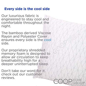 Luxurious and Cooling Shredded Memory Foam Pillow - Coop Home Goods