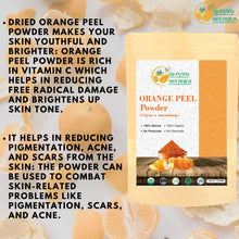 Load image into Gallery viewer, Herbs Botanica Orange Peel Powder Organic Face Mask Vitamin C Powder Face, Skin and Hair Care Exfoliating Face Scrub For Acne and Dark Face Care Spots Body Scrub Vegan, No Added Chemicals, Facial Mask 5.3 oz
