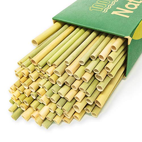 100% Organic Grass Straws Drinking - Pack of 100 Natural Eco