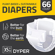 Load image into Gallery viewer, DYPER Bamboo Baby Diapers Size 1 | Natural Honest Ingredients | Cloth Alternative | Day &amp; Overnight | Plant-Based + Eco-Friendly | Hypoallergenic for Sensitive Skin | Unscented - 66 Count
