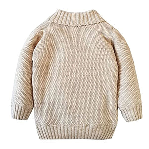 Baby Boys Girls Hoodie Sweaters Toddler Cardigan Warm Outerwear Winter Coat Beige