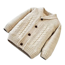 Load image into Gallery viewer, Baby Boys Girls Hoodie Sweaters Toddler Cardigan Warm Outerwear Winter Coat Beige
