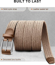 Load image into Gallery viewer, Stretch Belt Men,BULLIANT Mens Woven Braided Web Belt 1 3/8 for Golf Casual Pants Shirts Jeans
