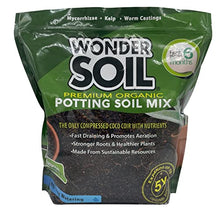 Load image into Gallery viewer, WONDER SOIL Organic Potting Soil | Ready to Plant Coco Coir Fully Loaded with Nutrients | 3 LBS Bag Expands to 12 Quarts of Indoor Outdoor Soil for Gardens &amp; Plants | Incl Worm Castings, Perlite
