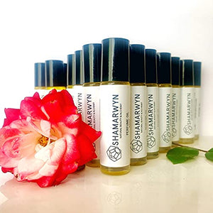 Rose Perfume Oil, Natural Organic, Botanical Fragrance, Pure Essential Oil Blend, Roll-On 10ml
