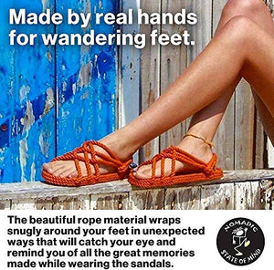 Nomadic State of Mind Flip Flop Sandals- Handmade Rope Shoes – Machine Washable – Comfortable & Lightweight – Vegan Friendly – For Women & Men (numeric_8)